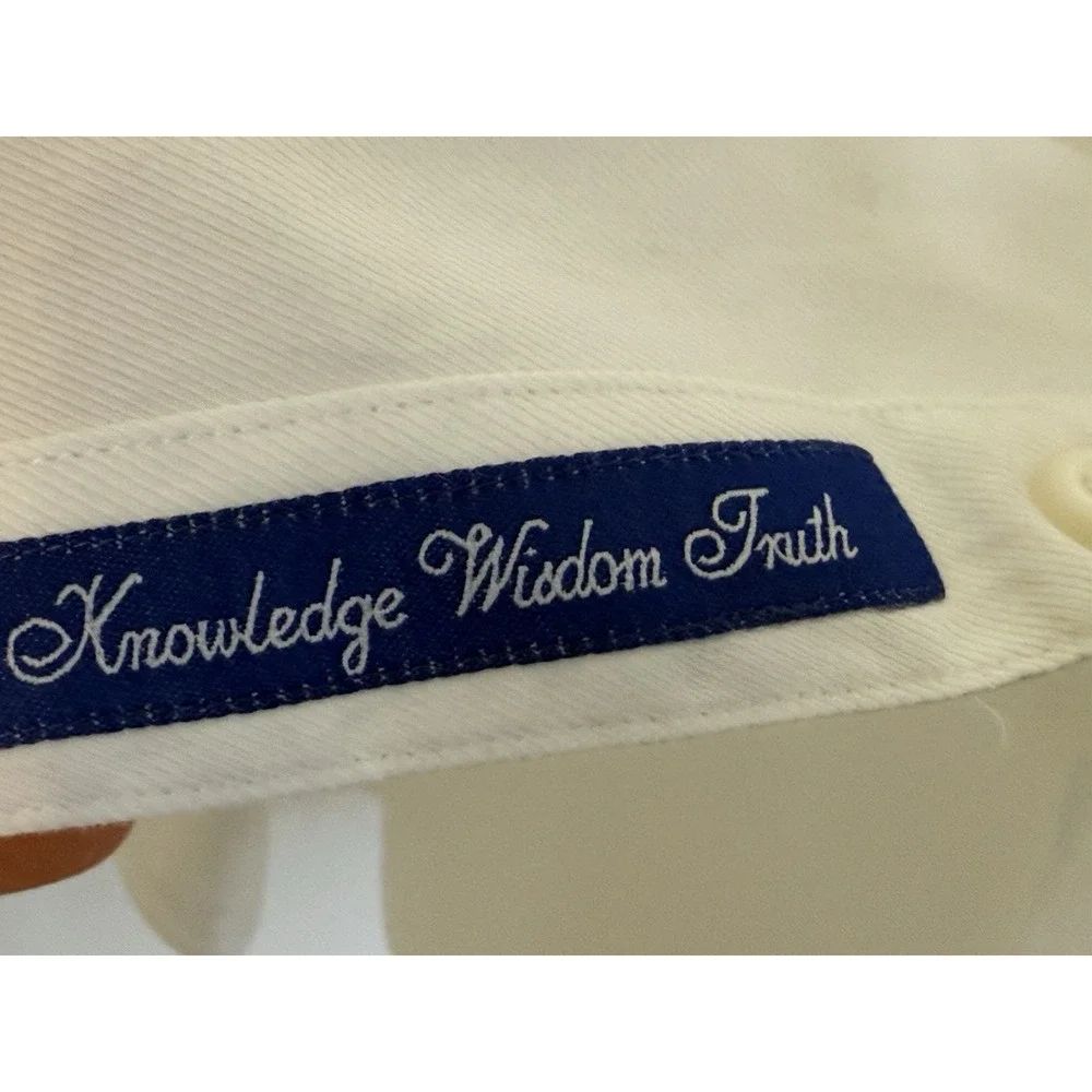 Robert Graham White Button Up Shirt Size Large Flower Contrast Collar Cuffs NWOT